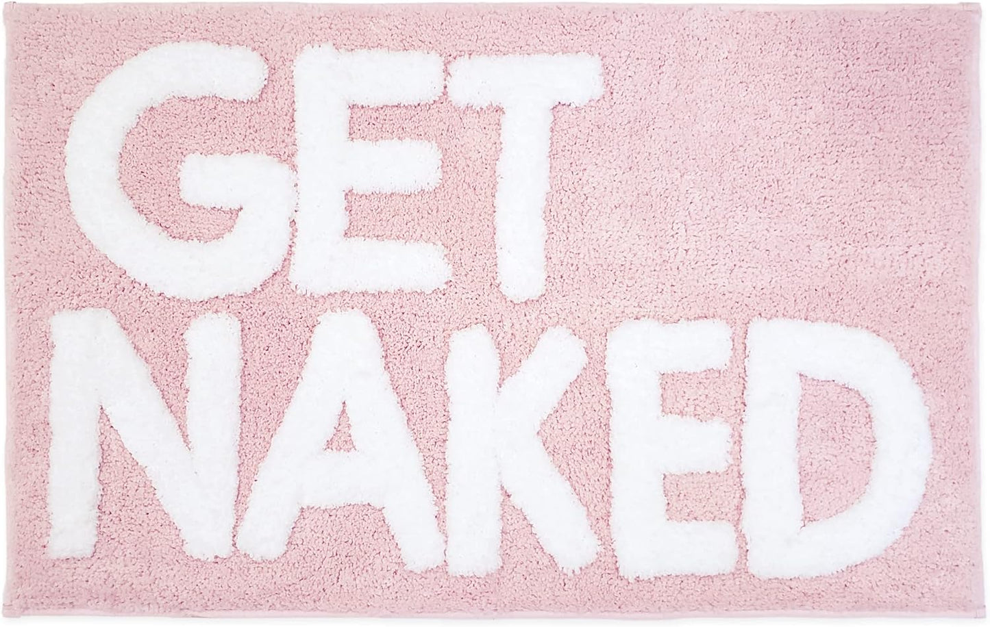 New Mungo Get Naked Bath Mat Pink - Blush Bathroom Rugs - Bath Mat - 31" x 20"
