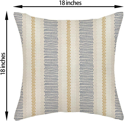 Pink Sage Green Pillow Covers 18x18 Inch 2 Pcs Boho Preppy Polka Dots Striped Decor Throw Pillows Modern Geometric Outdoor Farmhouse Decoration Pillowcase Linen Cushion Cover for Couch Sofa