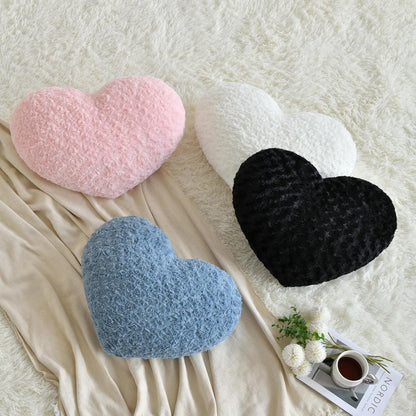 Heart Pillow, Soft Heart Shaped Pillow with Room Decorative Throw Pillows for Bed Couch Chair Sofa, Heart Shaped Cute Throw Pillow Cushion for Bedroom Living Room (Pink, Large 19.6" x 15.7")