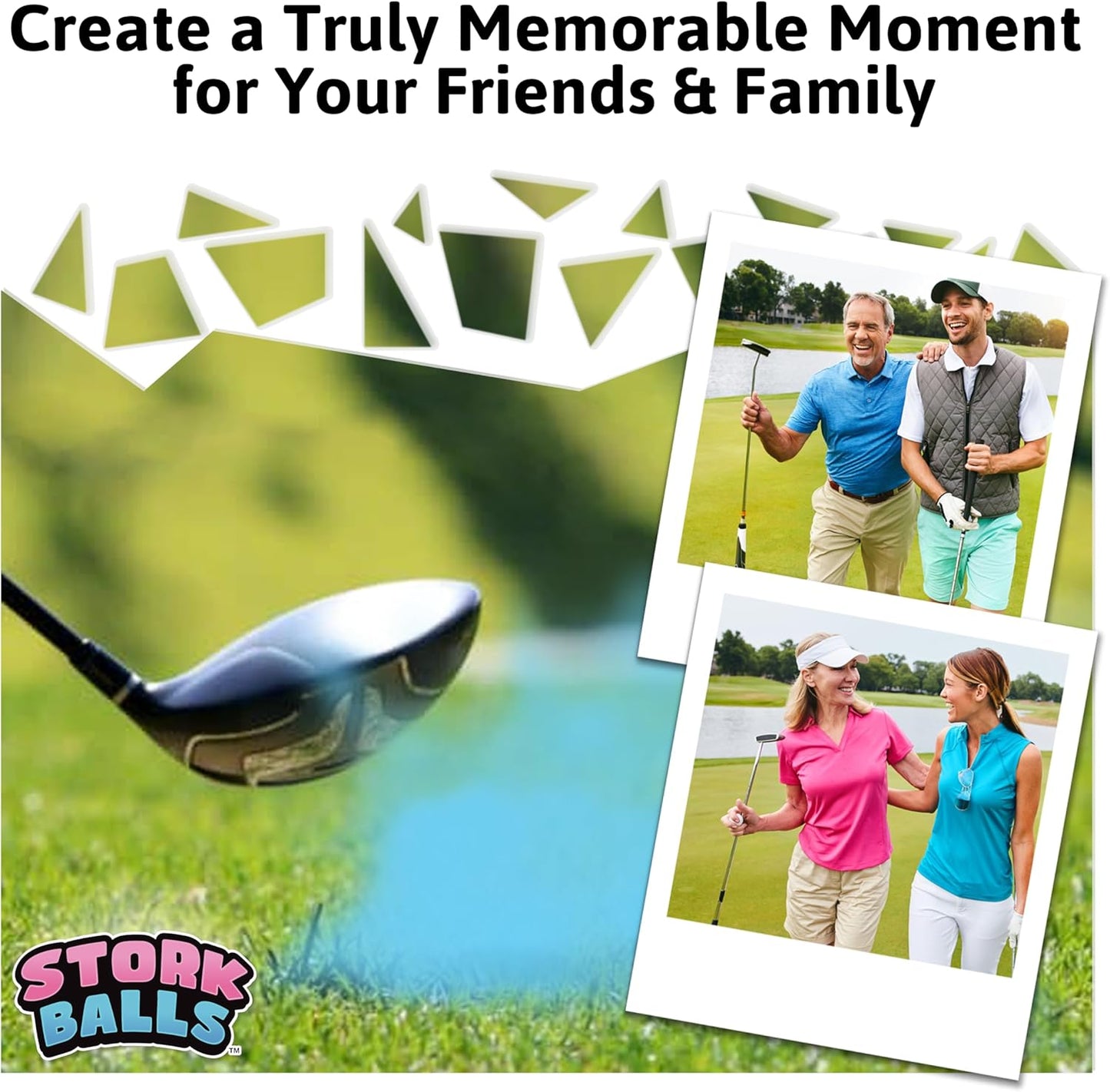 Party Smith Gender Reveal Golf Ball (2 Pack) - Exploding Golf Balls with Pink and Blue Powder for Team Baby Boy or Girl - Decorations Ideas Gifts Games Stuff - Globos para Revelacion De Sexo De Bebe