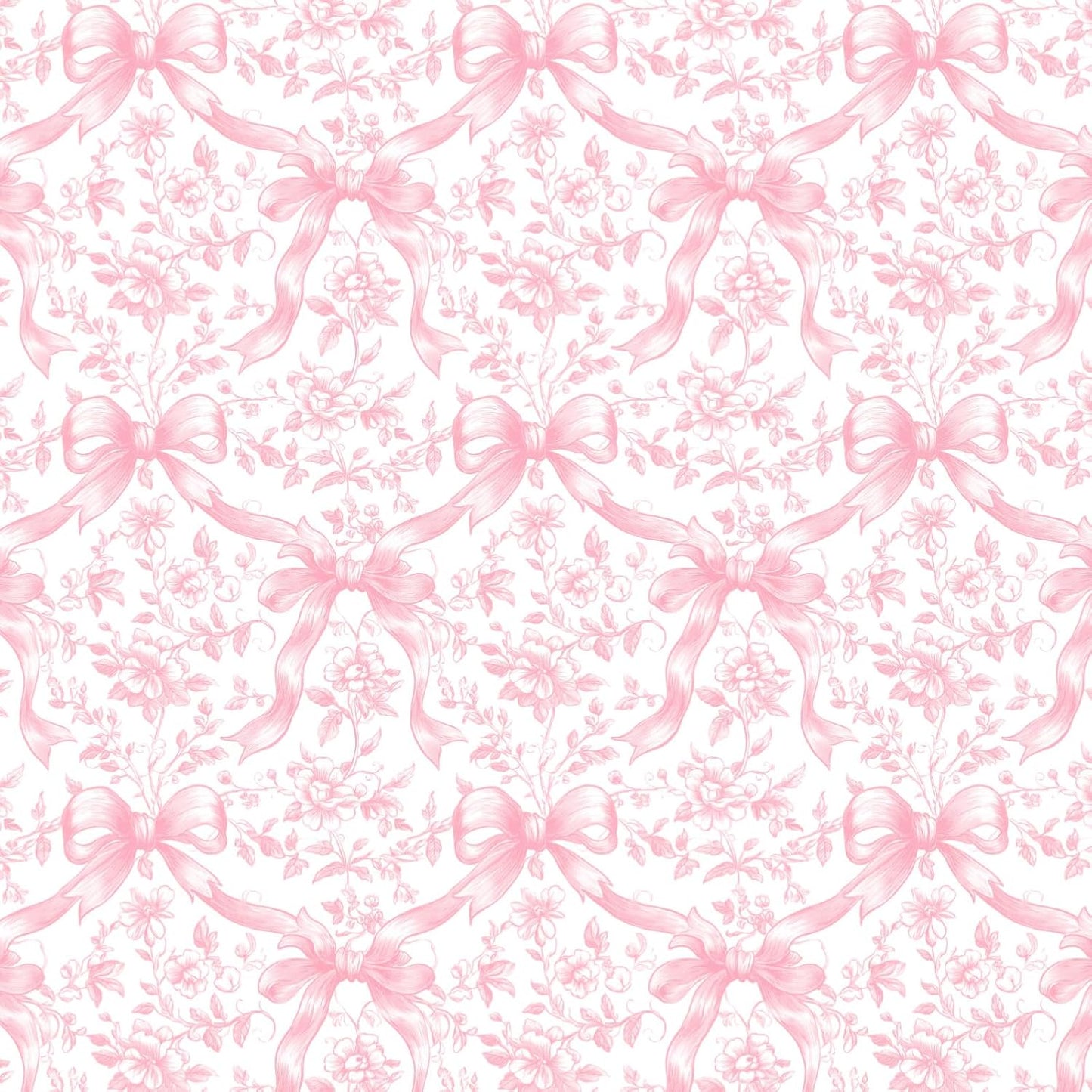 FYSUIMU Pink Bow Floral Peel and Stick Wallpaper Roll Coquette Pink Bowknot Flower Self-Adhesive Contact Paper Wall Decoration for Home Bedroom Bathroom Laundry Room, 17 in x 10 Ft