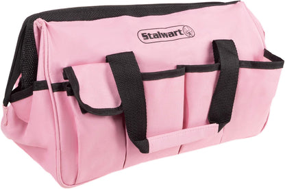 Stalwart - 75-HT4095 Tool Kit - 123 Pink Heat-Treatedpiece with Carrying Bag - Essential Steel Hand Tool & Repair Set For Apartments, Dorm, Homeowners