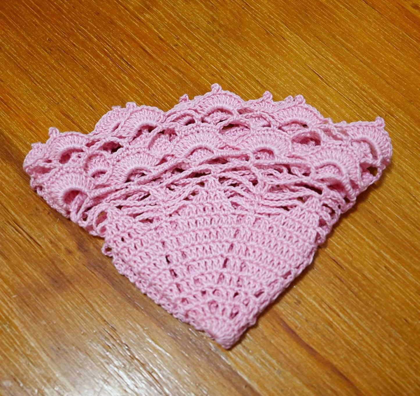SUNONE11HKA 12 Inch Lace Crochet Doilies Table Placemat Washable Kitchen Round Leaves Decor Doily (1, Pink)