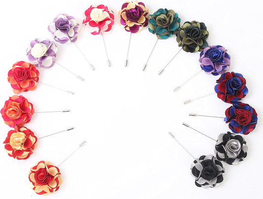 Flairs New York Gentleman's Essentials Premium Handmade Flower Lapel Pin Boutonniere