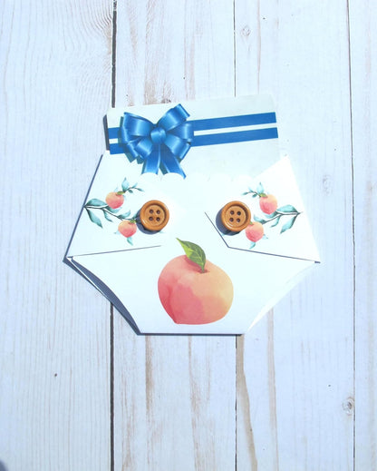 Kards by Kaylee Diaper Shaped Gift Card Holder for Baby Shower - Game Prize or Diaper Raffle Winner Gift - Fruit Themed Baby Shower