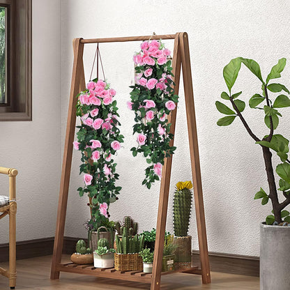 RECUTMS Fake Hanging Flowers, 2 PCS Pink Rose Artificial Flower Vines, 3.3Ft Blush Pink Roses for Wall Decor, Wedding, Home, Bridal Shower, Valentines, Easter, Friendship Day Party Decoration (Pink)
