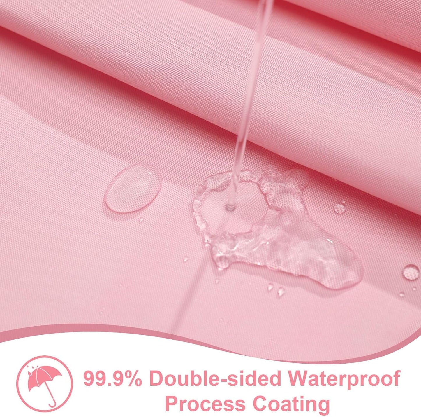 ORTIGIA Pink Scalloped Shower Curtain, Cute Pink Ruffle Shower Curtains Boho Pretty Aesthetic Preppy Waterproof Fabric Girls Bath Bathroom Decor with Metal Hook 72 W x 72 H Inch