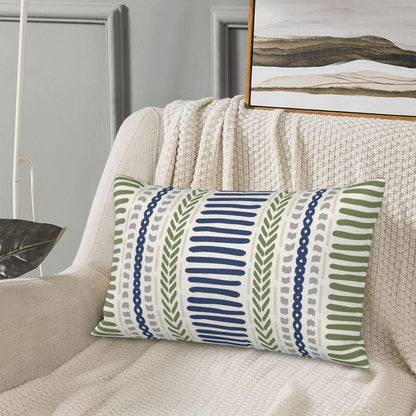 Pink Sage Green Pillow Covers 18x18 Inch 2 Pcs Boho Preppy Polka Dots Striped Decor Throw Pillows Modern Geometric Outdoor Farmhouse Decoration Pillowcase Linen Cushion Cover for Couch Sofa