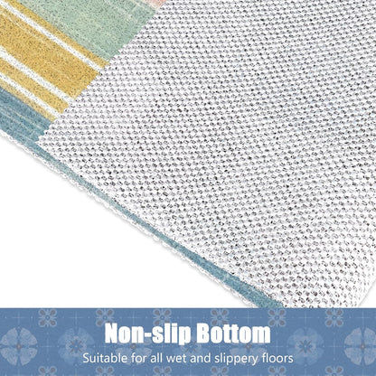 Loofah Shower Mat Bath Mat: 48x24 Inch Square Bath Mat for Inside Shower - Soft Non-Slip - Shower Safety Mat for Bathroom Wet Areas Stall Tub