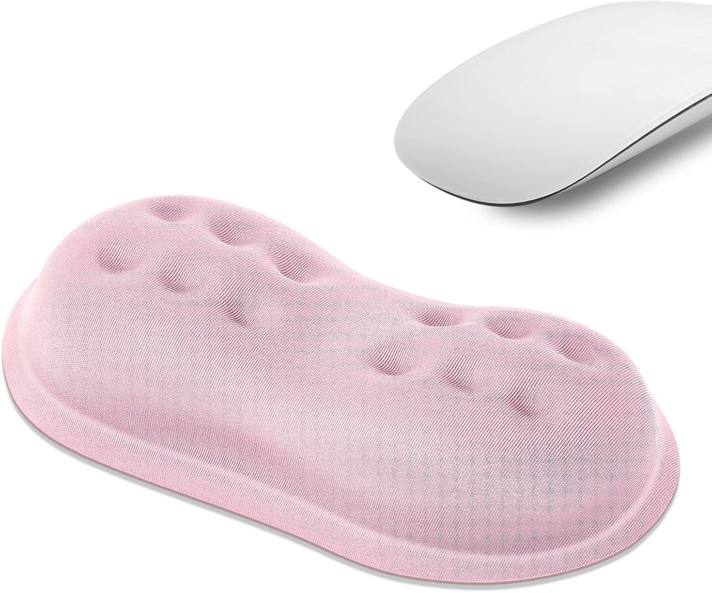 VANKEY Ergonomic Mouse Wrist Rest, Soft Support, Memory Foam Pad, Non-Slip Base (Pale Pink)