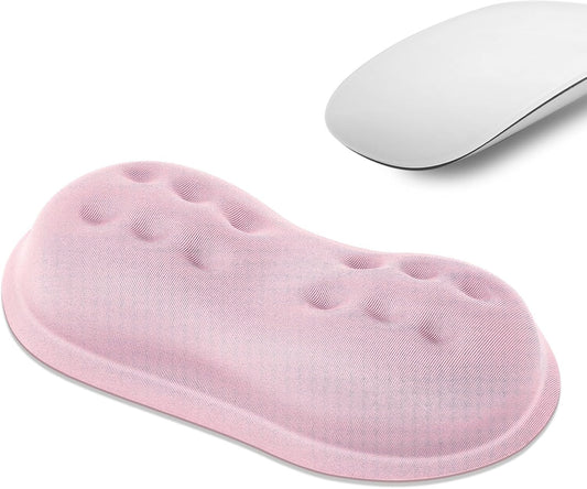 VANKEY Ergonomic Mouse Wrist Rest, Soft Support, Memory Foam Pad, Non-Slip Base (Pale Pink)