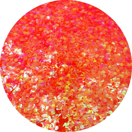 Hemway Glitter Shaker Fluorescent Peach 110g Super Chunky, Craft Glitter Shakers for Resin & Epoxy Crafts, Christmas Art Supplies, Nail, Festival, Crafting, Sparkle