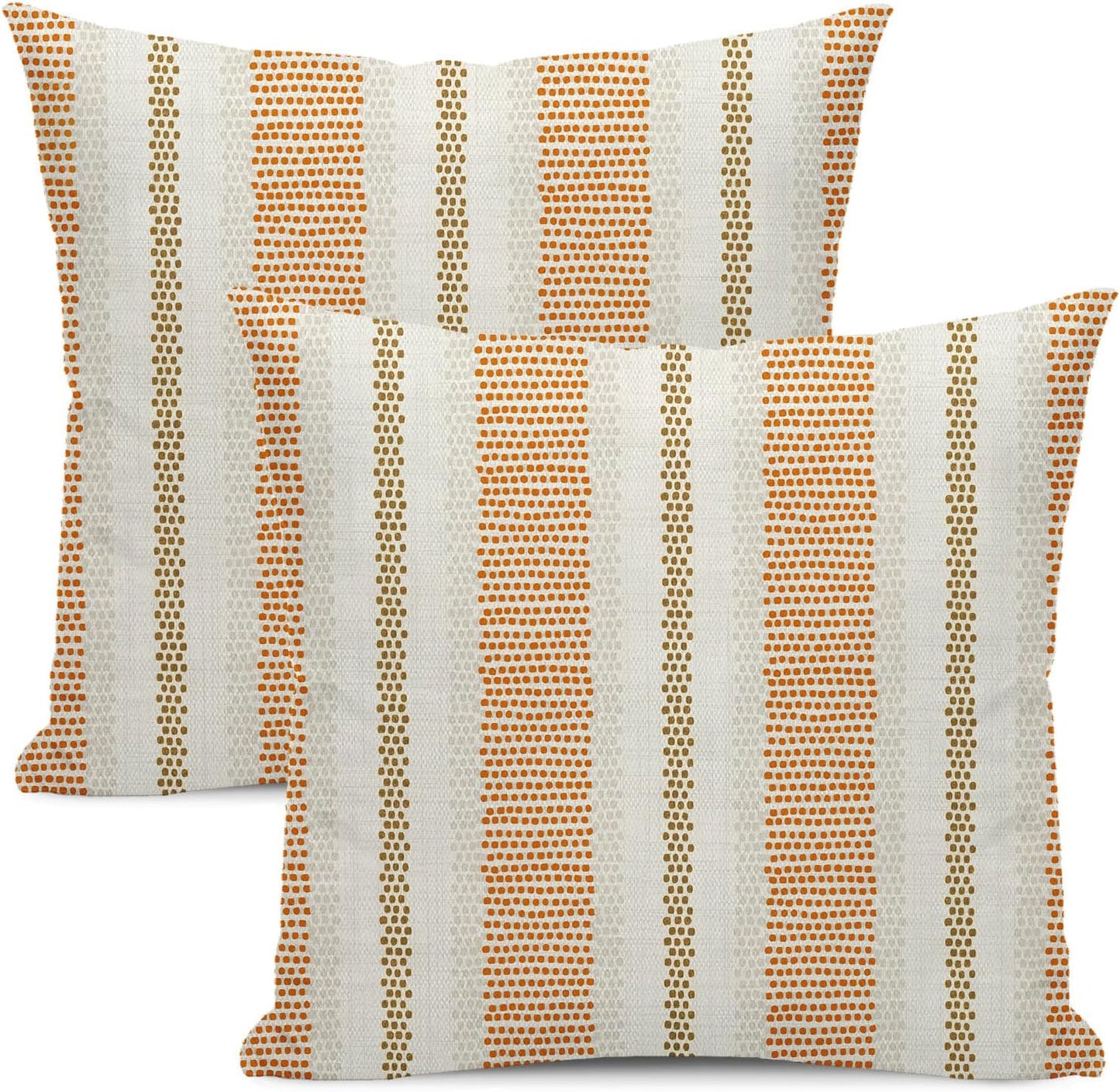 Pink Sage Green Pillow Covers 18x18 Inch 2 Pcs Boho Preppy Polka Dots Striped Decor Throw Pillows Modern Geometric Outdoor Farmhouse Decoration Pillowcase Linen Cushion Cover for Couch Sofa
