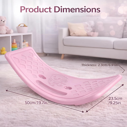 Rocker Board Balancing Training,Balance Board, Plastic Balance Seesaw Board with Elastic Ball, Improves Motor Skills and Build Core Strength, for Kids Toddlers Teens Balance Training, Balance boa
