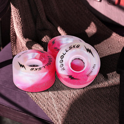 Roller Skate Wheels Light up Skate Wheels Indoor and Outdoor Glow Quad Skate Wheels 85A 62MM
