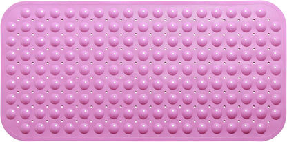 Large Non-Slip Bathtub & Shower Mat 31”x16” (Smooth/Non-Textured Tubs Only) Safe, Clean, Machine-Washable, Superior Grip&Drainage, Vinyl, Opaque Pink