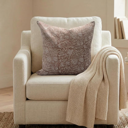 Linen Throw Pillow Covers 20x20 inch Blush Pink Decorative Pillow Covers for Living Room, Bedroom