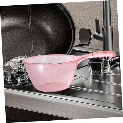 Healifty 3pcs Thickened Kitchen Water Ladle with Ergonomic Handle Pcdg Material Bath and Plant Watering Dipper for Household Tea House Hotel Use in Pink Light Green Brown