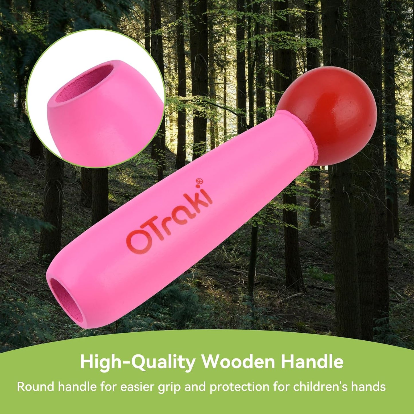OTraki Rainbow Jump Rope, 8.2 ft Adjustable Cotton Braided Skipping Rope Jumpropes for Fitness Workout Exercise Outdoor Fun Activity (Pink)