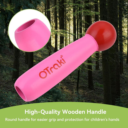 OTraki Rainbow Jump Rope, 8.2 ft Adjustable Cotton Braided Skipping Rope Jumpropes for Fitness Workout Exercise Outdoor Fun Activity (Pink)