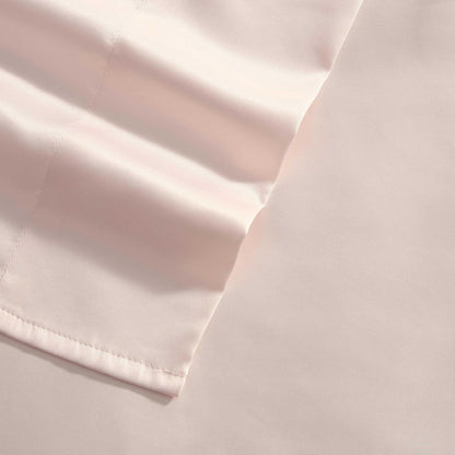 Laura Ashley - Queen Sheet Set, 100% Soft & Silky Smooth Satin Bed Sheets, Deep Pockets, Bedding with Matching Fitted Sheet & Pillowcases (Bliss Pink)