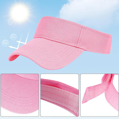 Marrywindix 5 Pieces Sport Wear Athletic Visor Sun Sports Visor Hat Visor Adjustable Cap for Women and Men (One Size)