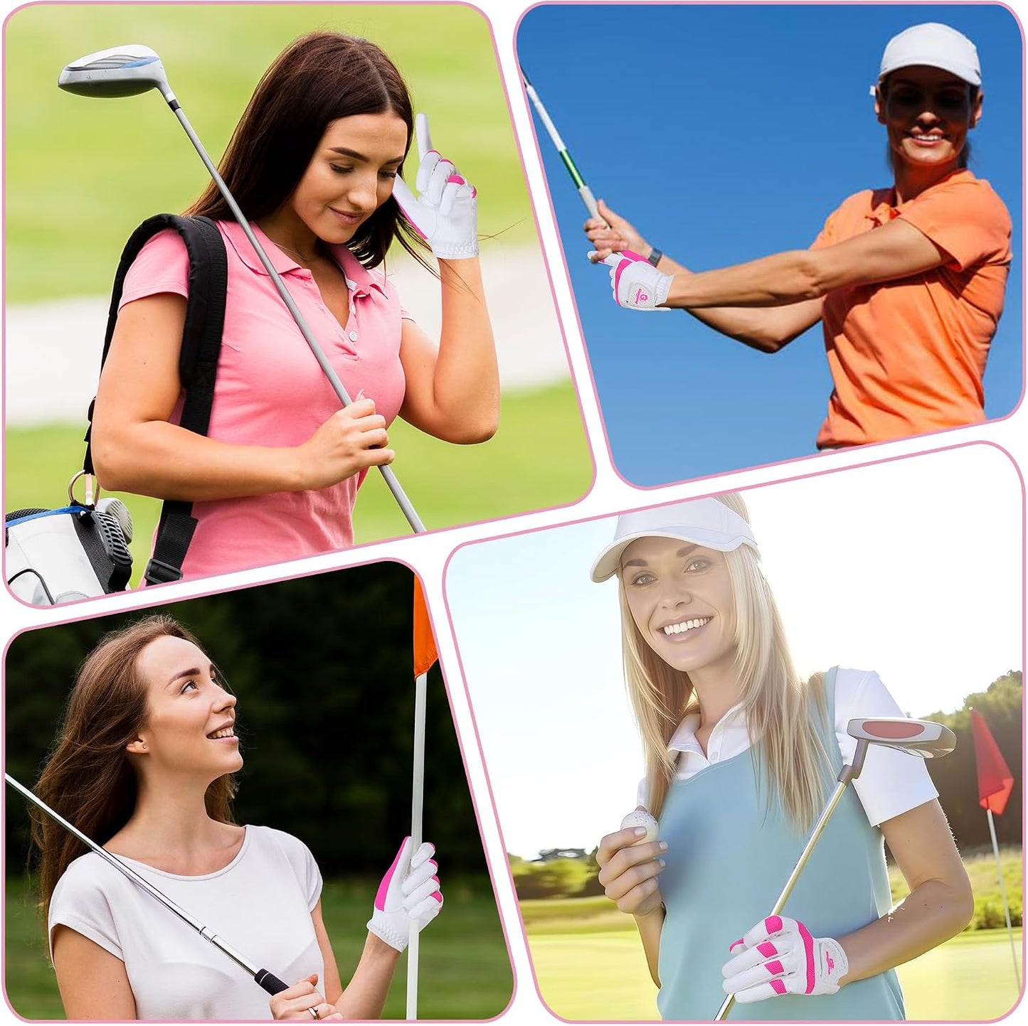 Womens Golf Glove for Left or Right Hand 1 Pack, Breathable Lightweight Ladies Golf Glove with Non-Slip Grip for Women Golfers