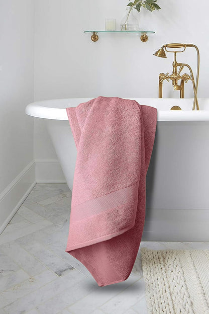 Luxury Bath Towels Set of 4 (27” x 54”) | Towels for Bathroom | Super Soft | Highly Absorbent Towels for Home, Spa, Gym (Pink)