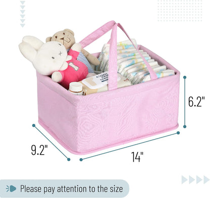 Mr. Pen Baby Diaper Caddy Organizer, Pink Quilted Fabric, Car Diaper Caddy, Portable