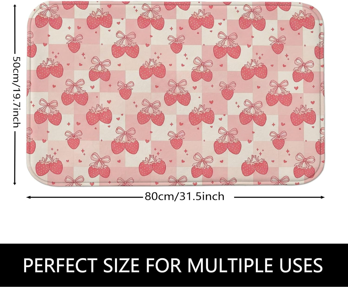 Flower Pattern Quick Dry Bath Mat, Cute Peach Floral Absorbent Non Slip Shower Mat, Spring Decorative Flannel Washable Bath Rugs for Bathroom Toilet Restroom 20x32 Inch