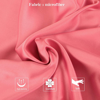 Satin Pillowcases with Zipper for Hair and Skin, Set of 2 Smilar to Silk Pillow Cases, Machine Washable, Wrinkle-Free, Cooling Satin Pillow Cases Queen, 20x30 Inches, Coral Pink