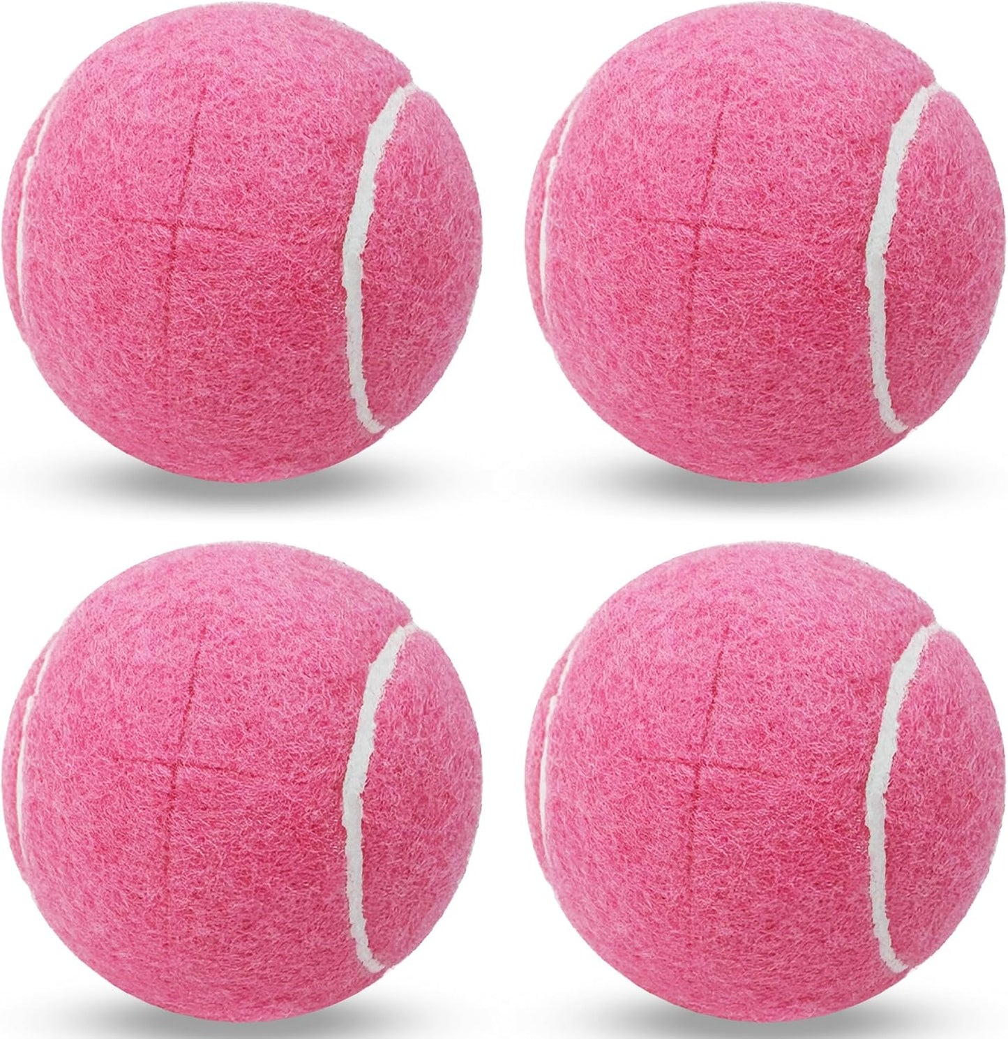 4 Pack Walker Tennis Balls – Pre-Cut Tennis Balls for Walker or Furniture Legs, Long Lasting Ski Glides & Pads, Easy Installation, Floor Protectors (Pink)