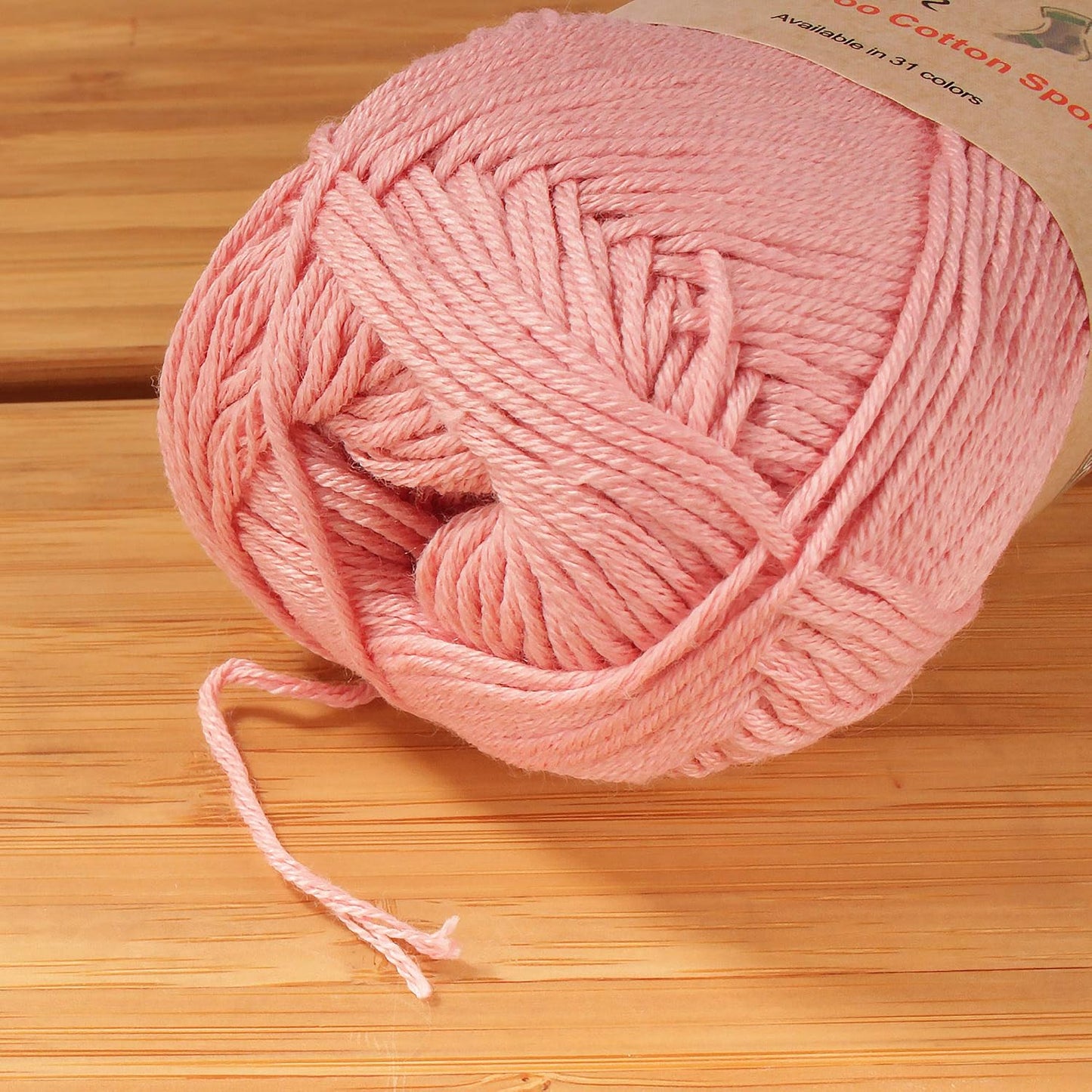 JubileeYarn Bamboo Cotton Sport Yarn - 50g/Skein - Dreamy Blush - 4 Skeins