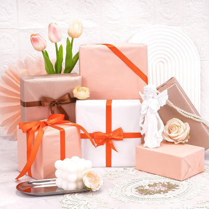 Larcenciel Tissue Paper Gift Wrap, 30 Pcs Girly Pearlescent Pink Tissue Paper for Gift Bags Bulk, Delicate Glitter Wrapping Art Packaging for Birthdays, Weddings, Anniversaries, Crafts, 19.7x13.8inch