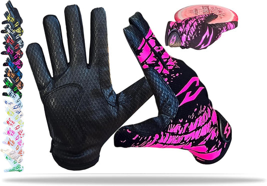Disc Golf Gloves Ultimate Frisbee - Gripz Grip Palm Friction Fingers Lightweight Breathable Light Men Adult Premium Enhance Non-Slip Pair Leather Stretch Warm