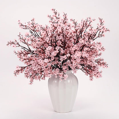 8Pcs Baby’s Breath Artificial Flowers Pink Real Touch Silk Babys Breath Artificial Flowers Bulks for Home Office Wedding Decor, Indoor Outdoor Decor Table Centerpiece(8Pcs, Pink)