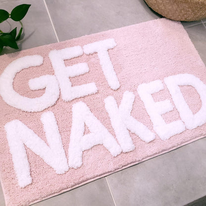 New Mungo Get Naked Bath Mat Pink - Blush Bathroom Rugs - Bath Mat - 31" x 20"