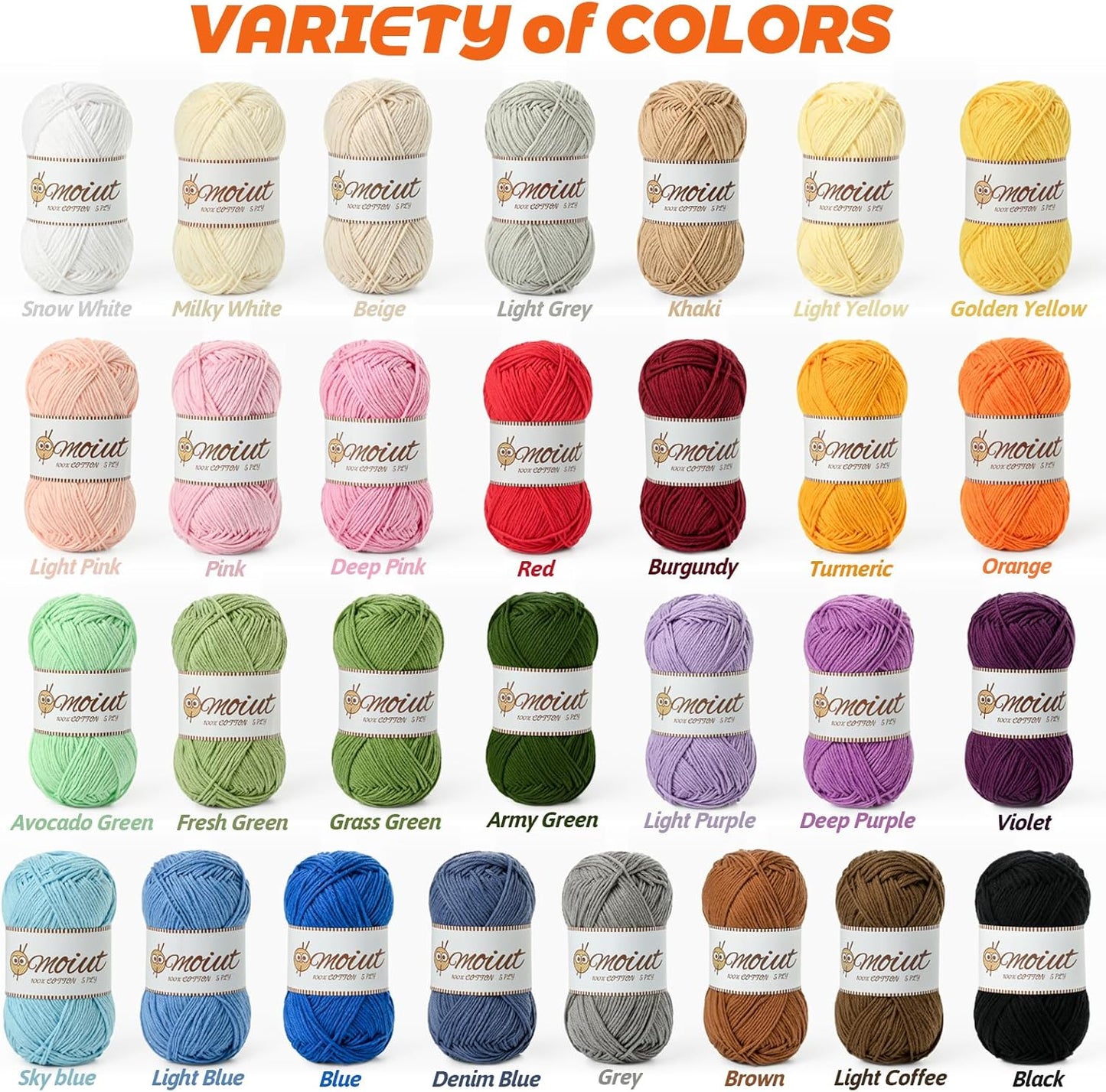3 Pack Cotton Yarn for Crocheting, Baby Yarn for Crocheting Soft, 393yds / 5.29oz Fluffy Amigurumi Crochet Yarn, 5 Ply 100% Milk Cotton Yarn for Puzzle、Socks、Clothes(3 Pink)