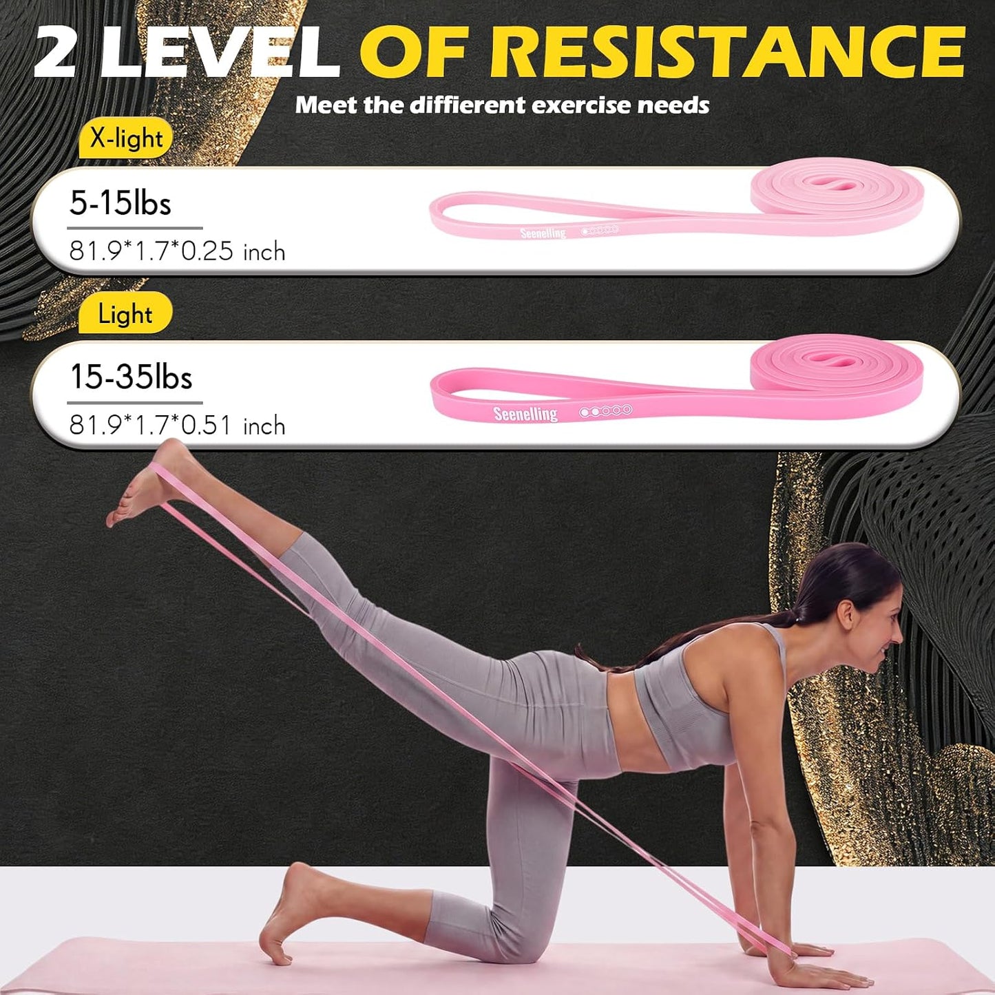 Seenelling 36 Pcs Resistance Bands Bulk Elastic Workout Bands for Home Gym Strength Training Yoga and Physical Exercise Loop for Men and Women