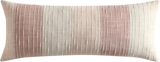 Levtex Home – Sand Stripes Blush Lumbar Decorative Pillow Cover– 14x36in. – Modern Stitched Stripe Design – Pink and Neutral Tones – Soft Textured Fabric – No Insert Included