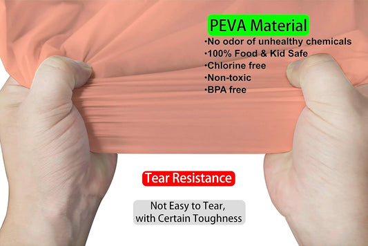 Peach Plastic Tablecloths 2 Pack Rose Gold Disposable Table Covers 84 Inch Circle Bridal Shower Party Tablecovers PEVA Table Cloths for BBQ Picnic Birthday Wedding Parties and 6 ft Round Table Use