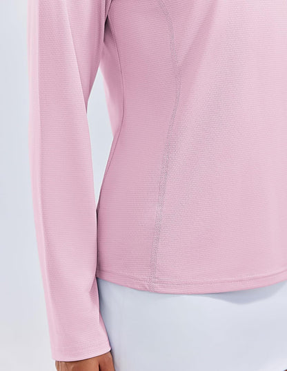 PINSPARK Women's Long Sleeve Shirts UPF 50+ Sun Shirt Quick Dry Workout Tops for Athletic Gym Running Hiking S-3XL