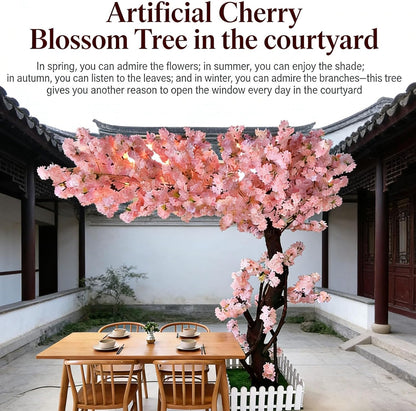 Large Artificial Cherry Blossom Trees 8.2ft,Pink Cherry Blossom Tree Artificial,Tall Faux Sakura Tree for Indoor Outdoor Wedding Garden Party Commercial Decoration Home Decor