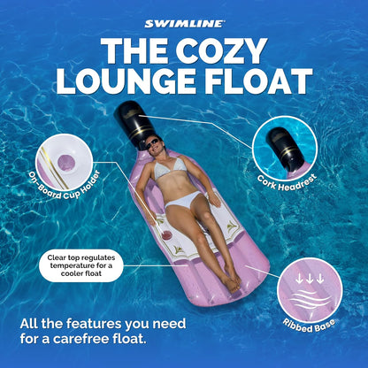 SWIMLINE Inflatable Swimming Pool Float Lounger Raft Mattress, Fun Mat, Rosé Classic Edition, Pink