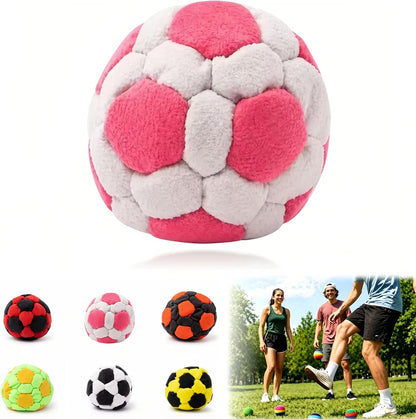 Hacky Footbag Juggling Balls, Soft Plush Sand Filled Hacky for Kids Adults, Coordination Training Soccer Sack Bags, Indoor Outdoor Sports Game Toy, Stress Relief