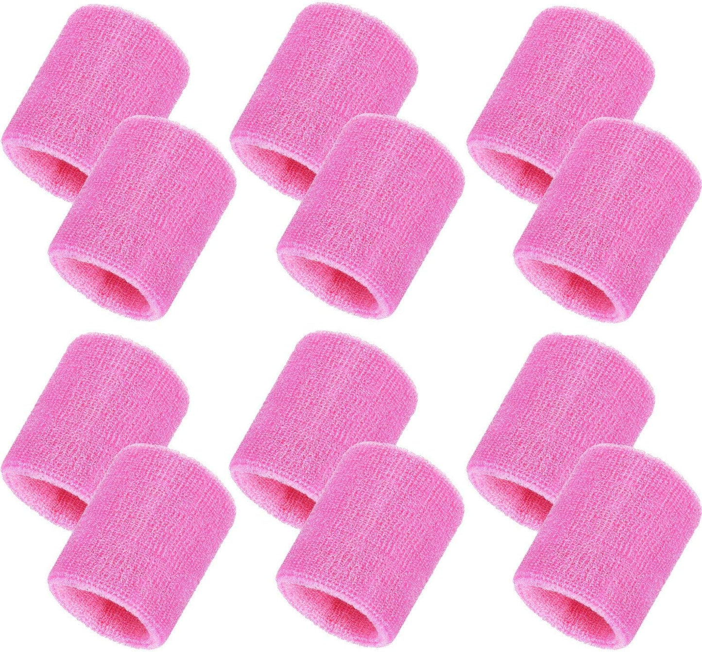 Bememo 12 Pcs Wristbands Sweatband for Women Men, Neon 80s Sport Wrist Bands for Baseball Basketball Football Tennis Soccer Team Gymnastics Spirit Absorbent Sweatbands