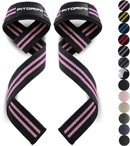 Fitgriff® Lifting Wrist Straps for Weightlifting, Gym, Deadlift, Workout (Made of Premium Cotton & Padded) - Men & Women