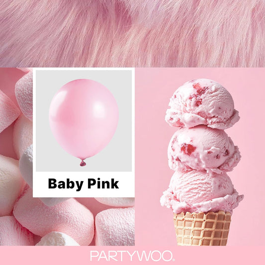 PartyWoo Pink Balloons 140 pcs Different Sizes of 18 12 10 5 Inch Pastel Pink Balloons Arch Kit Garland for Baby Shower Gender Reveal Birthday Bridal Shower Princess Party Decorations Pink-Q05