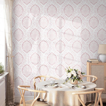 CiCiwind 393.7"×17.3" Boho Peel and Stick Wallpaper Pink Floral Wallpaper Removable Self Adhesive Eco-Friendly Contact Paper Modern for Bathroom Bedroom Farmhouse Eco-Friendly Vinyl Wall Paper