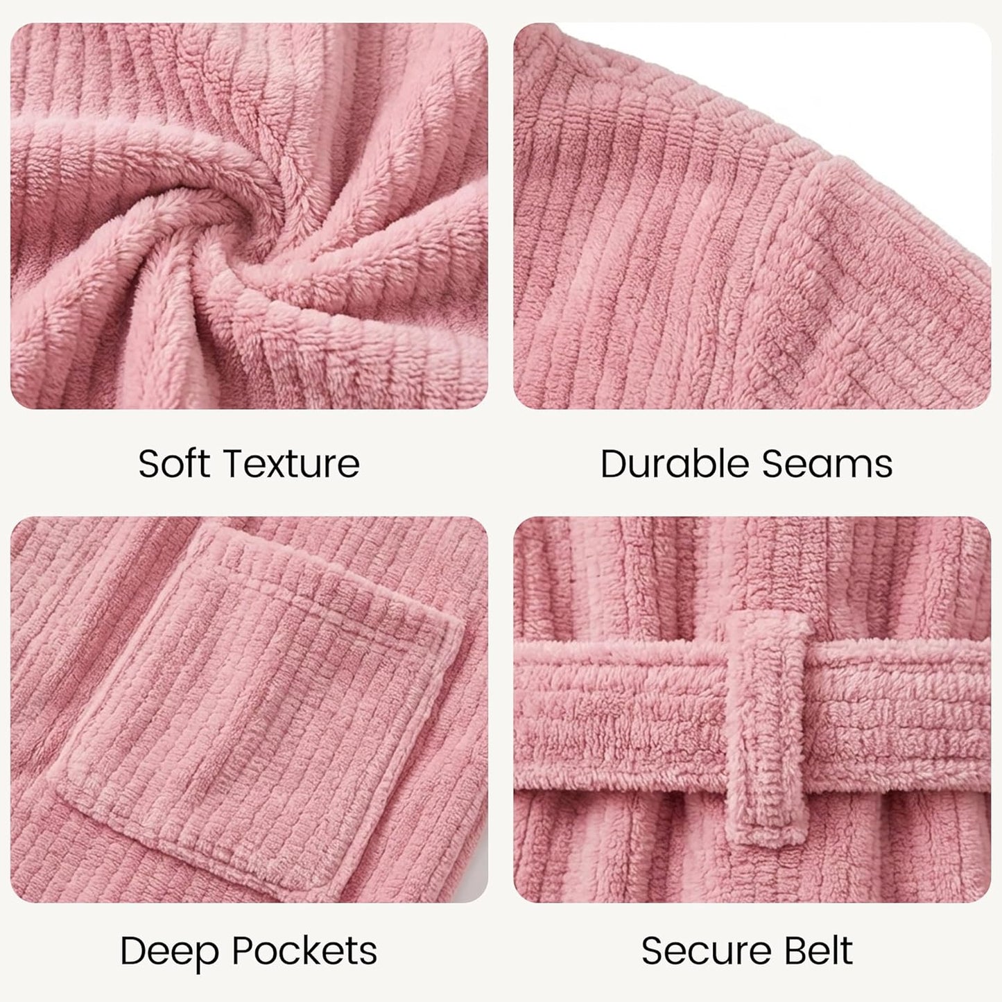 PJGGZ Hooded Bathrobes for Women, Soft Long Towel Robes for Women - Quick Dry yet Warm